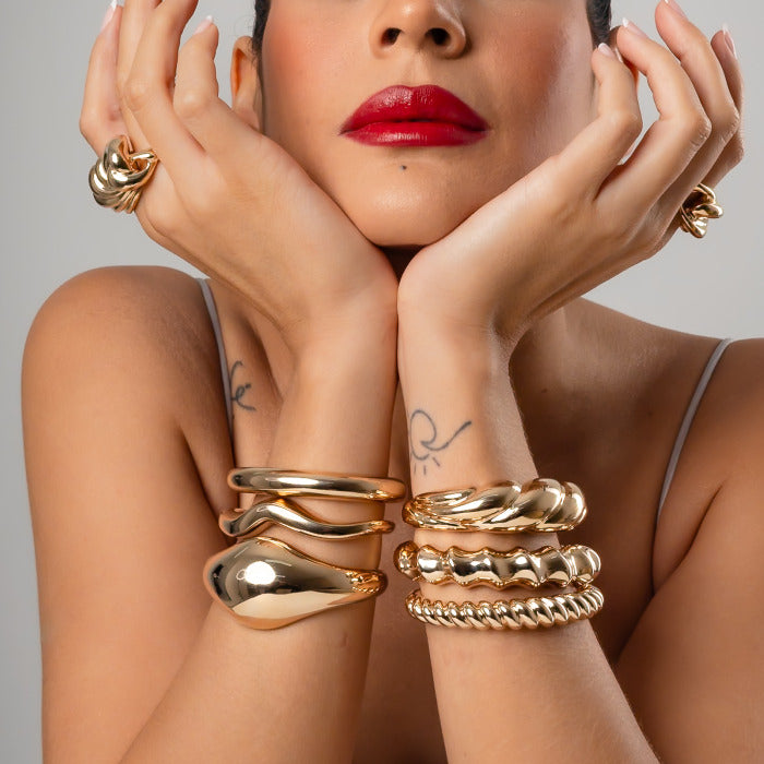 Bracelete Concha Dourada Bold