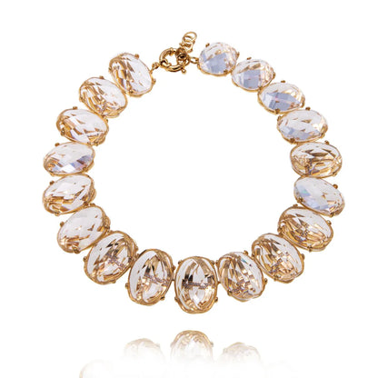 Colar Cristal Dourado