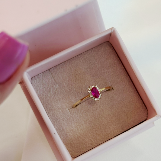 Anel de Formatura em Ouro 18K Oval – Personalizável com a Pedra do Seu Curso