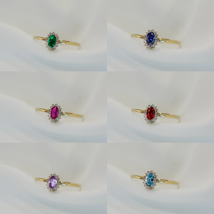 Anel de Formatura em Ouro 18K Oval – Personalizável com a Pedra do Seu Curso